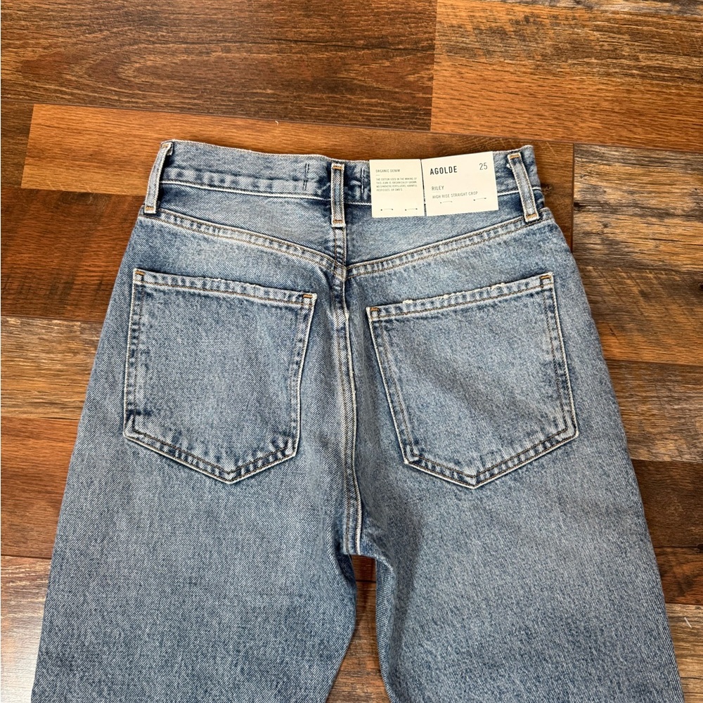 Agolde Riley High Rise Straight Crop Jeans - Picture 7 of 7
